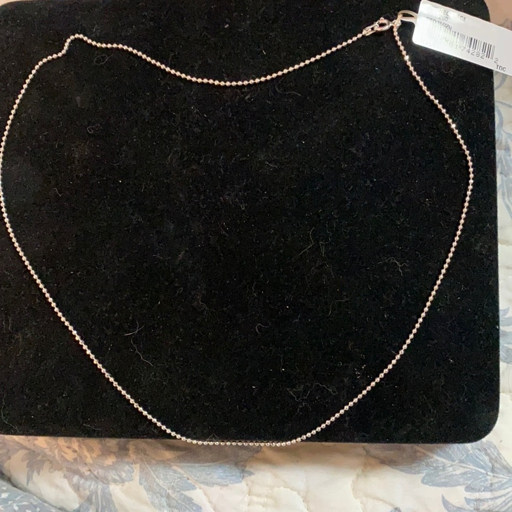 Beaded Sterling Silver Necklace